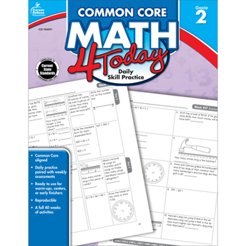 Paperback Common Core Math 4 Today, Grade 2: Daily Skill Practice Volume 5 Book