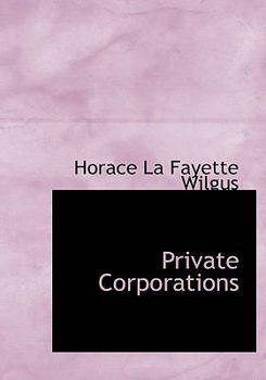 Paperback Private Corporations [Large Print] Book
