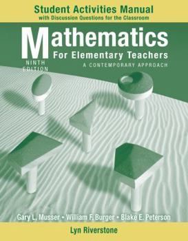 Paperback Mathematics for Elementary Teachers: A Contemporary Approach: Student Activities Manual Book