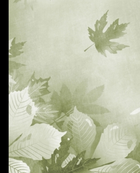 BLANK | JOURNAL | NOTEBOOK | COLLEGE RULE LINED | 7.5" X 9.25" |150 pages: with a colorful light green leafy pattern on the cover of this trendy lined ledger/diaries/logbook/composition notebook