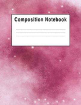 Composition Notebook: Red Stars Galaxy