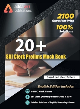 Paperback 20+ SBI Clerk Prelims Mock Paper Practice Book English Medium Book