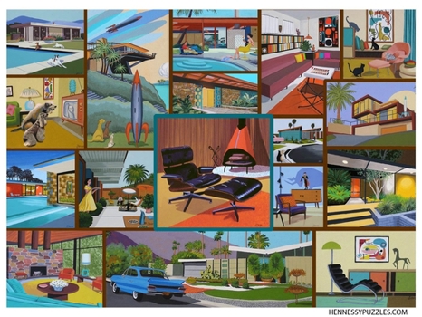Misc. Mid Century Modern Jigsaw Puzzle Book