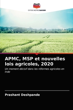 Paperback APMC, MSP et nouvelles lois agricoles, 2020 [French] Book