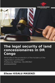 Paperback The legal security of land concessionaires in DR Congo Book