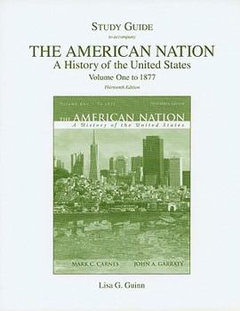 Paperback The American Nation: A History of the United States: Volume 1: To 1877 Book