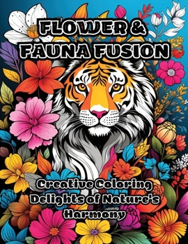 Paperback Flower & Fauna Fusion: Creative Coloring Delights of Nature's Harmony Book