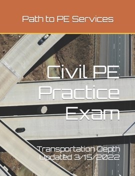 Paperback Civil PE Practice Exam - Transportation Depth Book