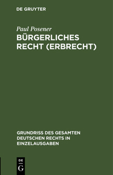 Hardcover Bürgerliches Recht (Erbrecht) [German] Book