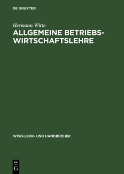 Hardcover Allgemeine Betriebswirtschaftslehre [German] Book