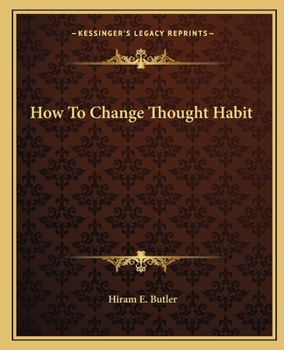 Paperback How To Change Thought Habit Book