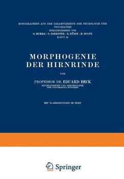 Paperback Morphogenie Der Hirnrinde [German] Book