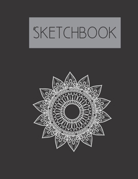 Paperback Sketchbook: Sunflower Mandala 200 Page Sketchbook: Artist Edition (8.5x11) Book