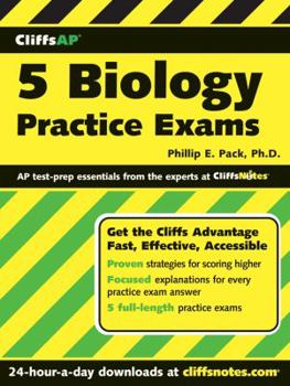 Paperback CliffsAP 5 Biology Practice Exams Book