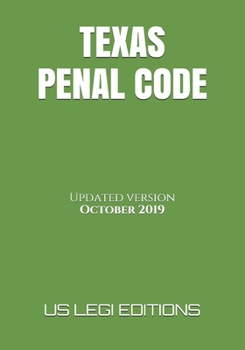 Paperback Texas Penal Code: Updated version Book
