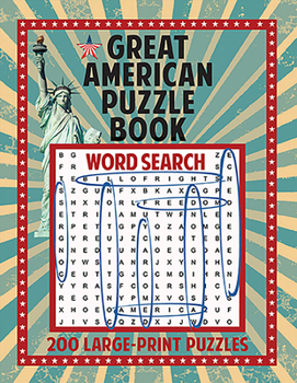 Paperback Great American Puzzle Book: 200 Large Print Puzzles Book