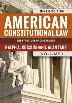 Paperback American Constitutional Law, Volume I: The Structure of Government Book