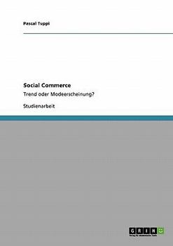 Paperback Social Commerce: Trend oder Modeerscheinung? [German] Book