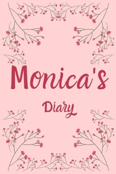 Paperback Monica's Diary: Monica Named Diary/ Journal/ Notebook/ Notepad Gift For Monica's, Girls, Women, Teens And Kids - 100 Black Lined Pages Book