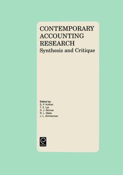 Hardcover Contemporary Accounting Research: Synthesis and Critique Book