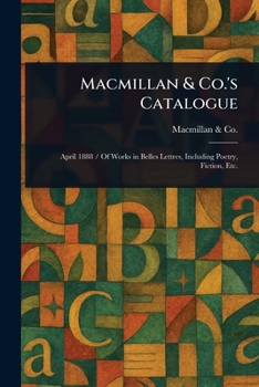Paperback Macmillan & Co.'s Catalogue Book