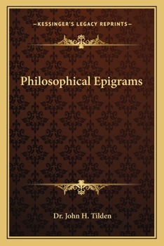 Paperback Philosophical Epigrams Book