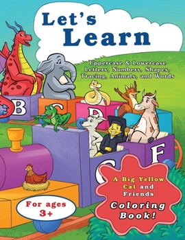 Paperback Let's Learn Uppercase & Lowercase Letters, Numbers, Shapes, Tracing, Animals, and Words Book