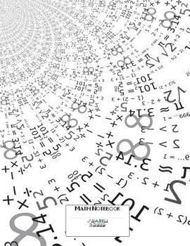 Math Notebook Cornell Notes & 4x4 Graph Paper 8.5"x11" 150 Pages: Infinity Cover Design