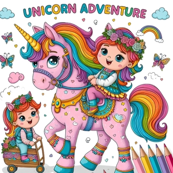 Paperback Unicorn Adventure: A Coloring Book of Exciting and Fun Unicorn Pictures Book