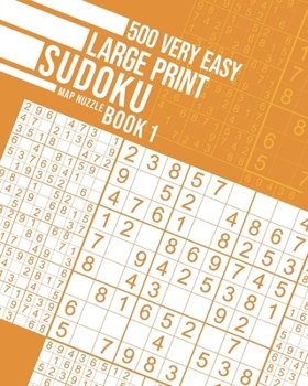 Paperback 500 Very Easy Large Print Sudoku Book 1 Book