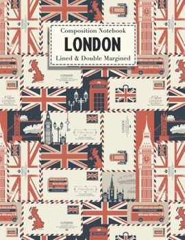 Paperback Composition Notebook: London Notebook II - Lined & Double Margined Exercise Book - School & College Journal Book