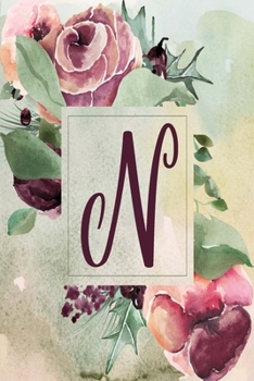 Paperback N: Wine Green Floral 2020 Weekly Planner 6"x9" Book