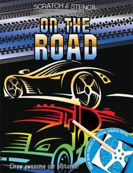 Paperback Scratch & Stencil: On the Road [With Stencils and Black Scratch Paper] Book
