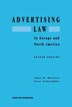 Hardcover Advertising Law in Europe and North America Book