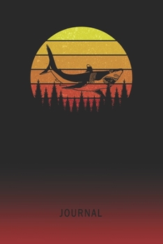 Journal: Blank Great White Shark Personal Writing Diary | Old School Retro Vintage Sunset 80s Cover | Daily Journalism Diaries for Journalists & ... Set Goals & Write about your Life & Interests