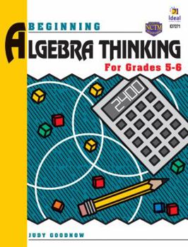 Paperback Beginning Algebra Thinking, Grades 5 - 6 Book