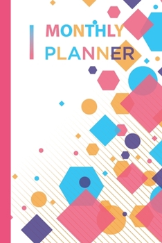Paperback F4 Monthly Planner Colorful Stylish Cover: Two Year - Monthly Calendar Planner 6 x 9'' - 24 Months For Academic Agenda Schedule Organizer Book