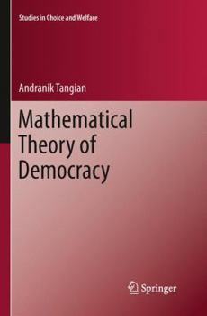 Paperback Mathematical Theory of Democracy Book
