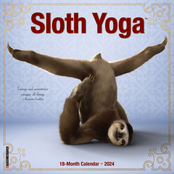 Calendar Sloth Yoga 2024 7 X 7 Mini Wall Calendar Book