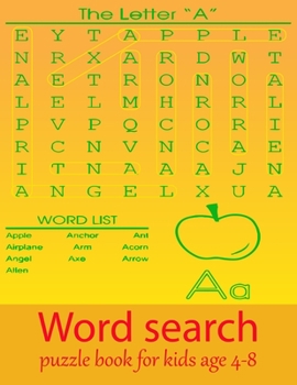 Word search puzzle book for kids age 4-8: Word search by letter & color is learning book for preschool kids. A brain bending puzzle for kids to keep their brain sharp & young.