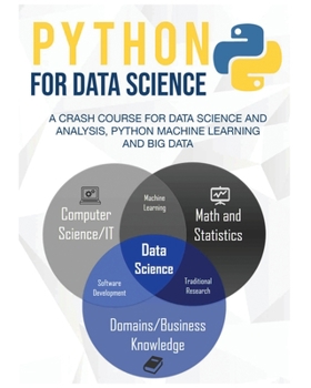 Paperback Python for Data Science: A Crash Course For Data Science and Analysis, Python Machine Learning and Big Data Book