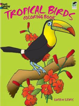 Paperback Tropical Birds Coloring Book