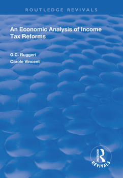 Hardcover An Economic Analysis of Income Tax Reforms Book