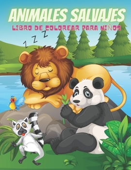 Paperback ANIMALES SALVAJES - Libro De Colorear Para Niños [Spanish] Book