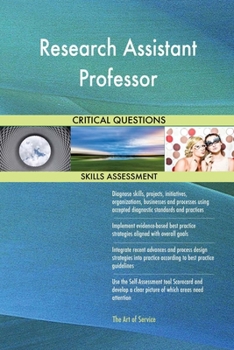 Paperback Research Assistant Professor Critical Questions Skills Assessment Book