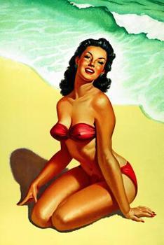 Paperback Pin-up Beauty on the Beach: Weekly Calendar July 2019 - December 2021 30 Months 131 pages 6 x 9 in. Planner Diary Organizer Agenda Appointment To- Book