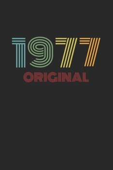 Paperback Original 1977 Vintage: Retro Notebook - 120 Pages, Dot Grid, 6 x 9 - Birthday 70's Journal, Notepad, Notes, Diary Book