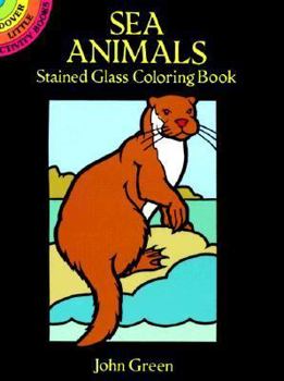 Paperback Sea Animals Stained Glass Coloring Book (Dover Stained Glass Coloring Book) Book