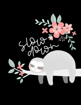 Black Paper Notebook - Dot Grid - 8.5 x 11: Sloth Dot Grid Notebook | A Black Paper Dot Grid Notebook For Use With Gel Pens | Reverse Color Journal With Black Pages | Blackout Journal