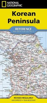 National Geographic Korean Peninsula Map (folded with flags and facts)